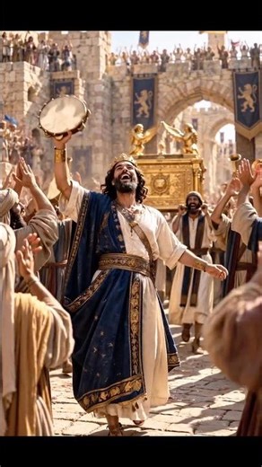 David danzaba con todo su corazón, porque para él aquel día era una celebración #reydavid #Dios #Fe