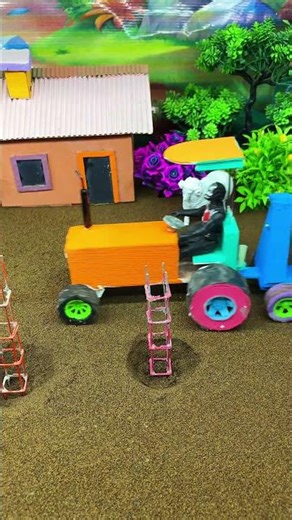 Mini Concrete Mixer Pouring Real Cement | DIY Mini Construction House Column#shorts#youtubeshorts