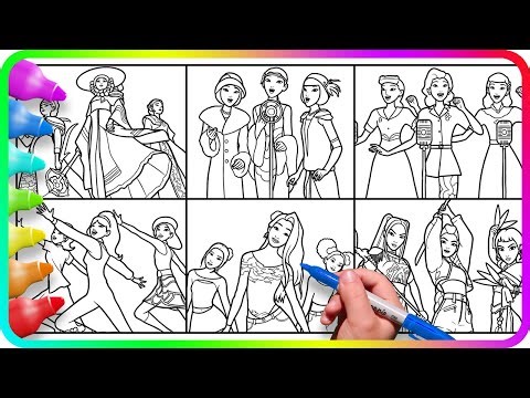 Satisfying Coloring - All Generations of Huntrix / KPop Demon Hunters Coloring Pages