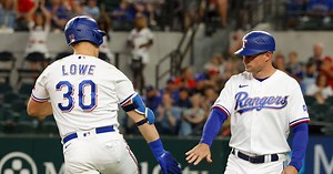 Rangers 1B Nathaniel Lowe discusses team’s revamped rotation, mentality heading into 2023