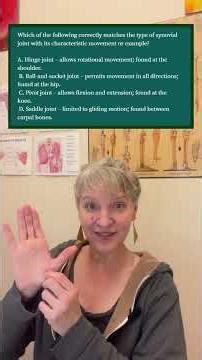 MBLEx Kinesiology Practice Question | Types of Synovial Joints