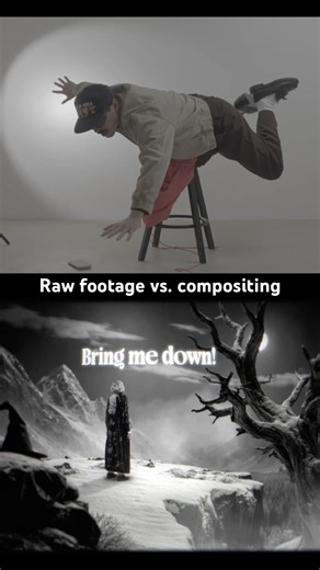 After Effects Compositing - Raw Footage vs. Final Video ✨👨🏻‍🎨