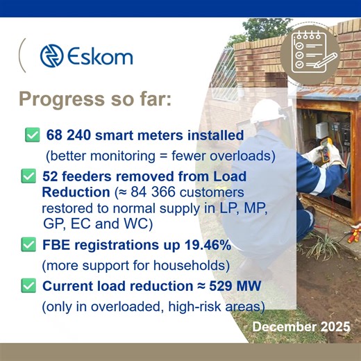 3.1K views · 17 reactions | Confused about how Load Reduction differs from Loadshedding? Discover the key differences, why some areas experience Load Reduction, and the progress being made through collaboration with communities to bring it to an end. #LoadReduction #StayInformed #TogetherWeCanEndIt” | Eskom Hld SOC Ltd | Facebook