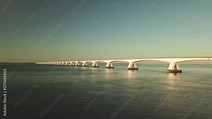 Zeeland bridge in the Netherlands, Aerial