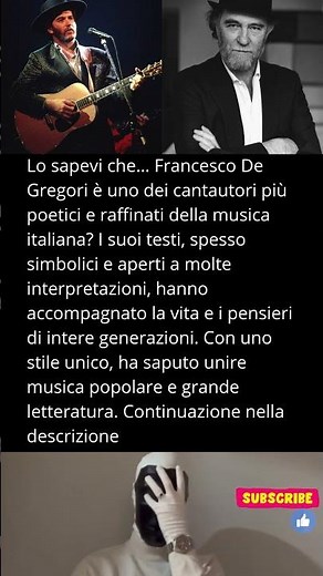 Lo sapevi che Francesco De Gregori ❤️‍🔥