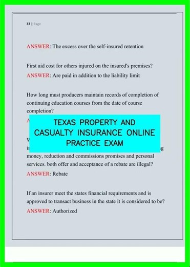 TEXAS PROPERTY AND CASUALTY INSURANCE ONLINE PRACTICE EXAM video