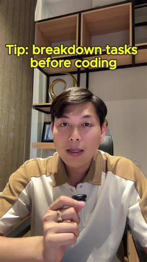 tip: breakdown tasks before coding #tip #coding #programmer #fyp