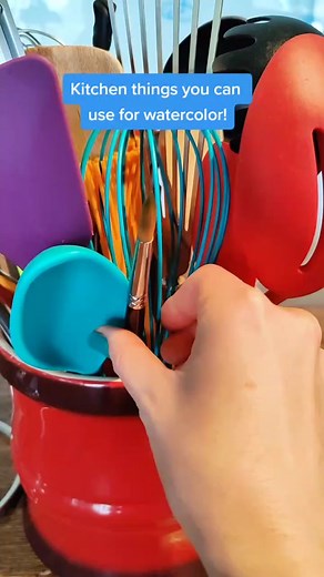 Get creative with what you can use to create interesting textures in watercolor! Saran Wrap or Cling Wrap can be used to create really interesting textures on wet watercolor. One interesting thing I didn't really show is that have a bit of time (if the paint is wet enough) to manipulate the plastic wrap to get more intricate textures. This works really well with saturated and granulating watercolors. What could you see using this technique for? #watercolorhacks #saranwrapwatercolor #kitchenwater