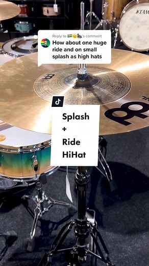 Unique Cymbal Creation Combining Splash, Ride, and Hi-Hat