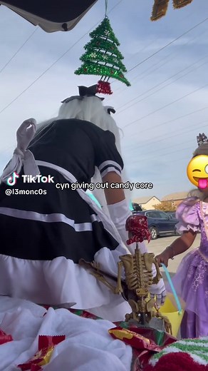 Gentle CYN Cosplay with Murder Drones Giving Candy