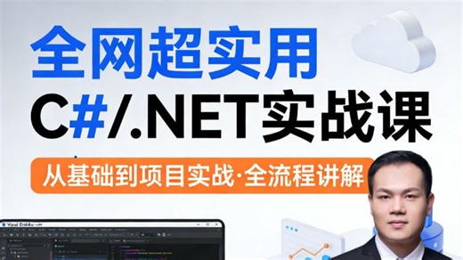 全网超实用的C#/.NET 实战课！架构师亲授企业级项目开发秘籍，保姆级教学   干货案例，帮小白快速上手、进阶者突破职场天花板