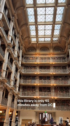 1.7K views · 483 reactions | This library is definitely worth the drive to Baltimore  @georgepeabodylibrary considered one of the most beautiful libraries in the U.S.! When are you visiting? : @saishaa #dcbucketlist #washingtondc | Washington DC Bucket List | Facebook
