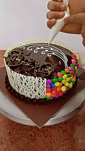 131K views · 10K reactions | Chocolate cake with chocolate gems decoration video #reels #cake #chocolate Follow me ❤️❤️ and share video plz @roshan_cake_chef | roshan_cake_chef | Facebook