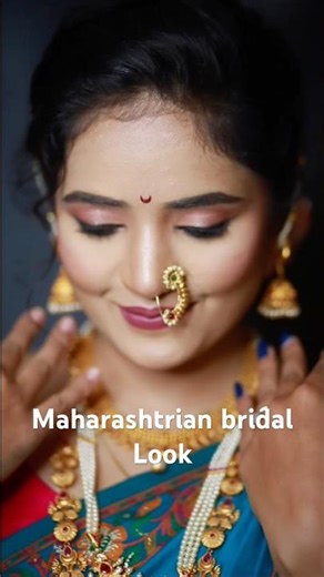 Bridal Nauwari Look – Trending Marathi Bride Makeup. #wedding #traditionallook