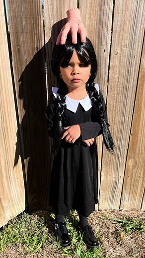 Adorable Wednesday Addams Costume for Toddlers