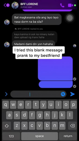Hilarious Blank Message Prank on Best Friend