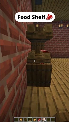 Minecraft Food Shelf #minecraft #minecraftshorts #shorts