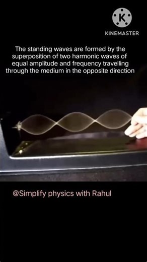 Standing or stationary waves on a string through experiment, अप्रगामी तरंग या स्थिर तरंग