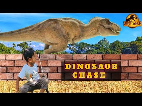 The T-rex Chase Jurassic World Dinosaur Fun Movie