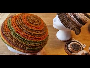 nalbinding hat top down (flat hat)