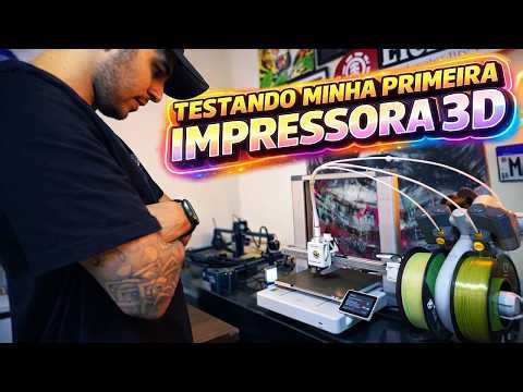 PRIMEIRA VEZ usando IMPRESSORA 3D (RESULTADO SURPREENDE) | Bambu Lab Impressora 3d A1 Combo