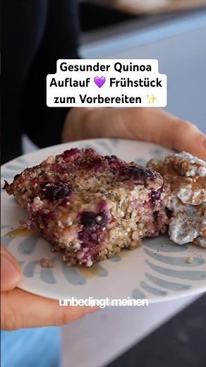 Meal prep breakfast from the oven 🍓 Protein-rich quinoa and berry bake #mrsflury #mealprep