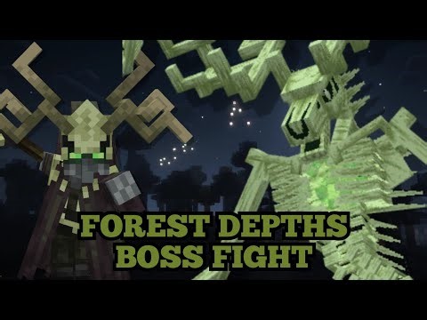 Minecraft Forest Depths: Spirit of the Forest Boss Fight ( MythicMobs Boss )