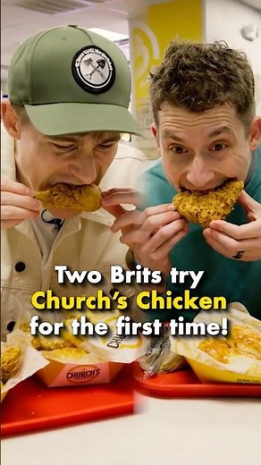 Two Brits try Church's Chicken for the first time!