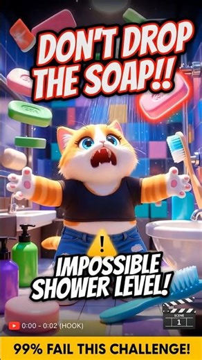 “DON’T DROP THE SOAP! 😱 99% FAIL THIS SHOWER CHALLENGE!”