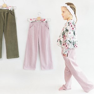 Kids Wide Leg Pants Pattern PDF Girl Palazzo Trousers Boy Woven & Knit Fabric Clothes Projekt Idea Beginner Sewing Patterns Madebymepatterns - Etsy