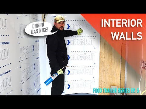 Install Interior Wall Panels for Food Trailer - Aluminum Composite! | Cargo Trailer Conversion Ep.5