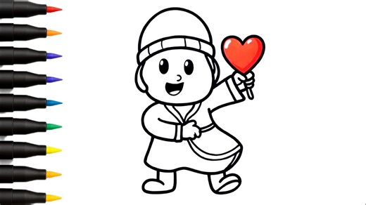 How to Draw Pocoyo Drawing Tutorial | Easy Pocoyo Drawing for Kids 🎨