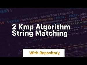2 kmp algorithm string matching