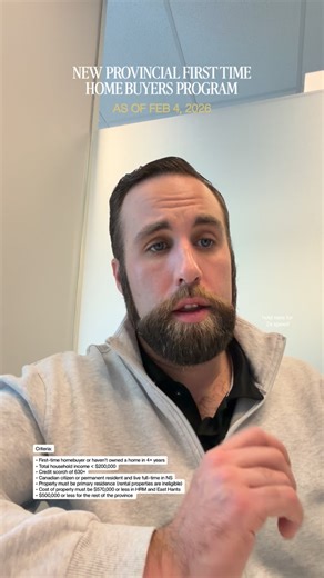 📣 HUGE news for first-time buyers in Nova Scotia! The provincial government just announced a new pilot program designed to make buying your first home more attainable, especially when it comes to upfront costs. If homeownership has felt out of reach for you, this might change things! Have questions or want to see if you qualify? Let’s chat. 📲 . . 🏷️ Nova Scotia first time home buyer program | Nova Scotia first time home buyers | First time home buyers | First time home buyer incentives Nova S