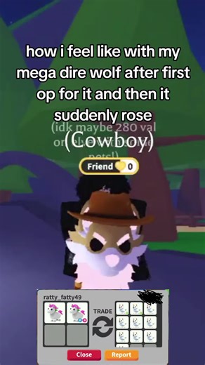 My Mega Dire Wolf Experience in Adopt Me