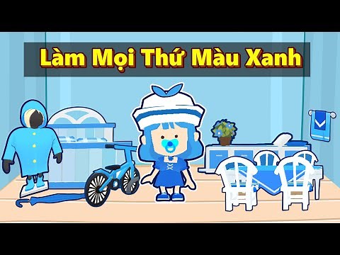 Mèo Simmy 1 Ngày Làm Mọi Thứ Màu Xanh Trong Play Together