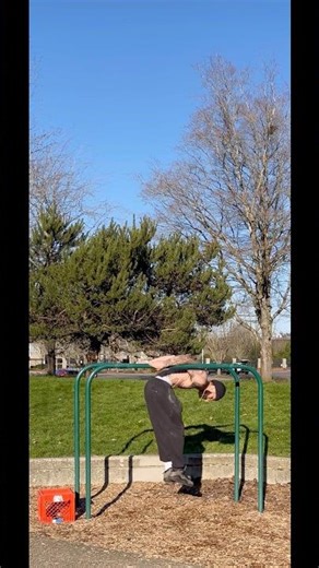 Parallel bars.. messing around after training