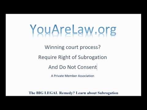 Stop A Court Case - Subrogation Concept Only - See updated notes below.