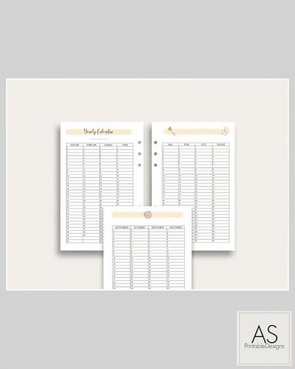 A5 Printable Planner Bundle: Weekly, Monthly, & Trackers