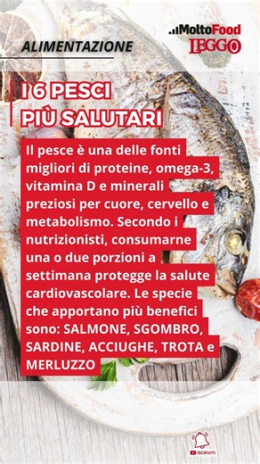I 6 pesci più salutari