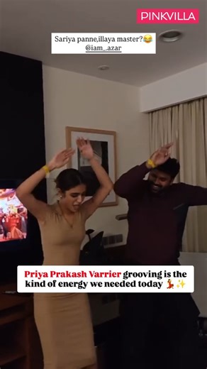 Pinkvilla South on Instagram: "Just Priya Prakash Varrier casually turning the world into her dance floor 🌸🎶 #priyaprakashwarrier #Pinkvilla"