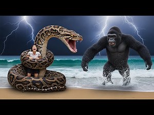 THE GIRL ATTACKED BY A GIANT PYTHON – KING KONG RUSHES THROUGH THE STORM!