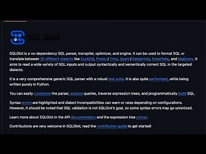 What is SQLGlot ? Quick Start Guide | SQL parser, transpiler, optimizer In Python