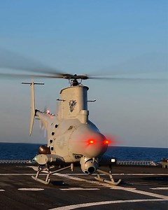 Very rare alien-like pilotless helicopter taking off and landing - Only America has this (MQ-8) | Frontline Diary