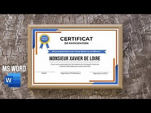 How to Create a Certificate of Participation in MS Word