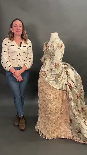 Ahead of tonight’s The Gilded Age on HBO season finale - we’re sharing another 1880s gown from the History Center costume collection. Worn by Rosalie Spang, this dinner dress is made of silk brocade and has incredible embroidery and detailing from the bodice to the train. Perhaps Agnes or Ada would have worn something similar to dinner! If you enjoy these videos, please consider making a donation to the History Center to support the conservation of our costume collection. Thank you for your cons