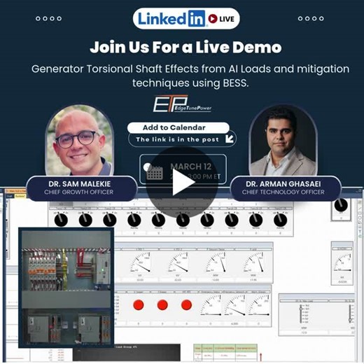 #datacenters #hil #generator #shaft #generator #bess #communication #edgetunepower #rtds #realtimesimulation #powersystems #bess #gridstability #energystorage #powerengineering #ai #datacenters | EdgeTunePower Inc.