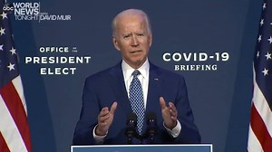 27K views · 1.7K reactions | ‘WEAR A MASK’: Announcing his transition COVID-19 advisory board, President-elect Joe Biden acknowledged the promising vaccine news from Pfizer, but predicted a “long winter ahead” and repeatedly implored Americans to wear a mask – regardless of political party. https://abcn.ws/36q3FzA | ABC World News Tonight with David Muir | Facebook