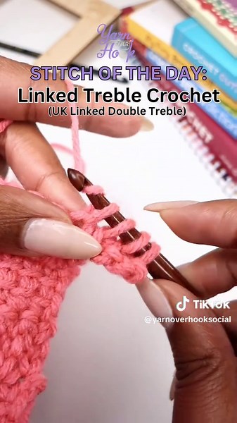 Linked Treble Crochet Tutorial for Quick Projects