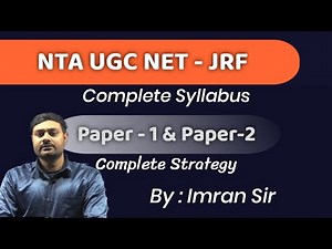 NTA UGC NET/JRF Complete Paper-1 & Paper-2 Syllabus | By- Imran Sir #ugc #net #jrf #syllabus